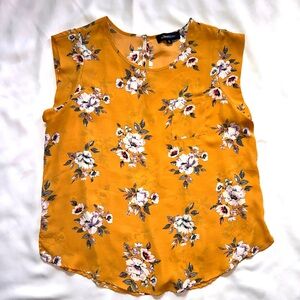 Alice Blue Mustard Floral Blouse